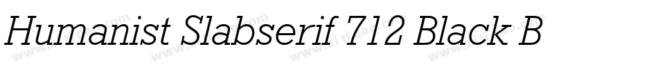 Humanist Slabserif 712 Black BT字体转换